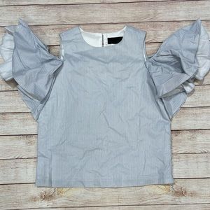 Cold-shoulder Boxy Blouse
